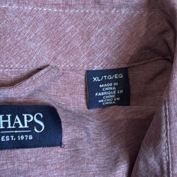 Chaps Men's Brown Shirt SIZE XL - Picture 6 of 10